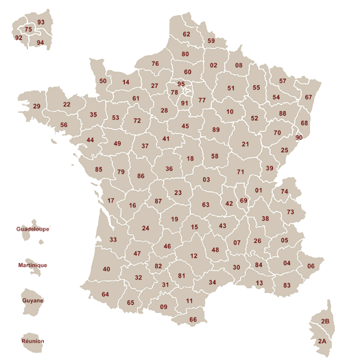 Carte de France des pharmacies